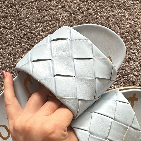Sam Edelman Light Blue Woven Slide Sandals size 8 - Picture 4 of 13